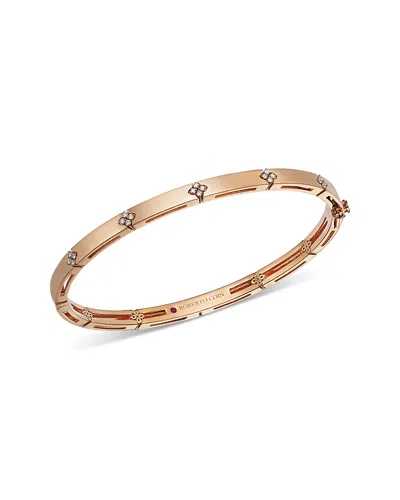 Roberto Coin 18k Yellow Gold Diamond Love In Verona Bangle Bracelet, 0.10 Tcw