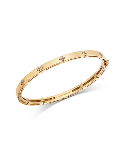 Roberto Coin 18k Yellow Gold Diamond Love In Verona Bangle Bracelet, 0.10 Tcw