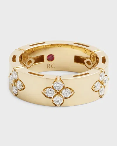 Roberto Coin 18k Yellow Gold Diamond Love In Verona Ring In White Gold