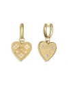 ROBERTO COIN 18K YELLOW GOLD DIAMOND VENETIAN PRINCESS HEART DROP EARRINGS