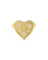 Roberto Coin 18k Yellow Gold Diamond Venetian Princess Heart Ring In Gold