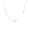 Roberto Coin 18k Yellow Gold Diamonds By The Inch 3 Station Flower Necklace In Gold Tone