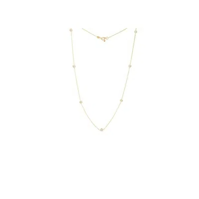 Roberto Coin 18k Yellow Gold Diamonds By The Inch 7 Station Necklace