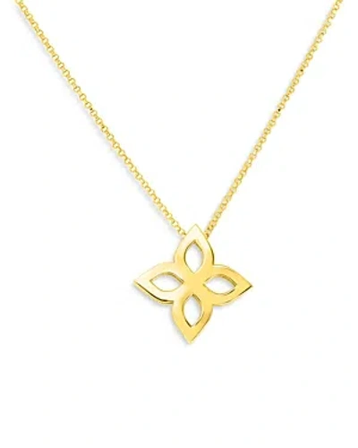 Roberto Coin 18k Yellow Gold Flower Pendant Necklace, 16-18