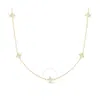 Roberto Coin 18k Yellow Gold Love By The Inch 5 Station Diamond Flower Necklace - 7773286ay17x