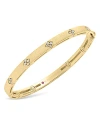 Roberto Coin 18k Yellow Gold Love In Verona Diamond Flower Bangle, 0.15 Ct. T. W. In Gold
