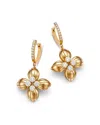 Roberto Coin 18k Yellow Gold Love In Verona Diamond Flower Drop Earrings In Gold