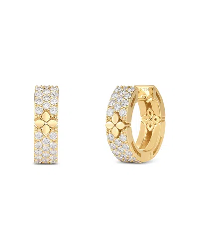 Roberto Coin 18k Yellow Gold Love In Verona Hoop Earrings With Diamonds, 0.65 Ct. T. W.