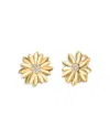 Roberto Coin 18k Yellow Gold Margherita Floral Earrings With Diamonds, 0.18 Ct. T. W. In Gold