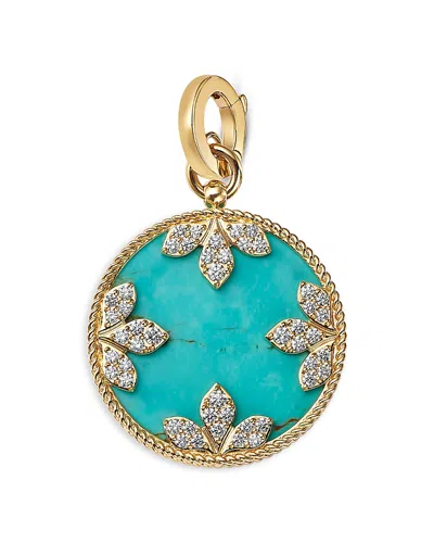 Roberto Coin 18k Yellow Gold Medallion Diamond & Mother Of Pearl Pendant In Multi