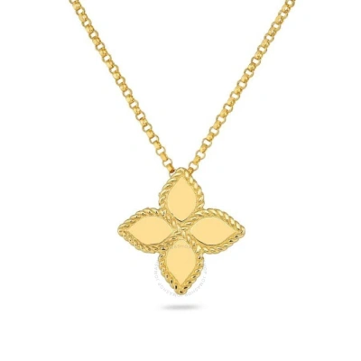 Roberto Coin 18k Yellow Gold Medium Princess Flower Pendant Necklace