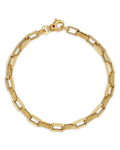 Roberto Coin 18k Yellow Gold Men's Paperclip Link Chain Bracelet