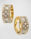 ROBERTO COIN 18K YELLOW GOLD MOTHER OF PEARL EARRINGS WITH DIAMOND EDGE