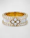 ROBERTO COIN 18K YELLOW GOLD MOTHER OF PEARL RING WITH DIAMOND EDGE