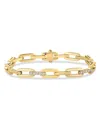 Roberto Coin 18k Yellow Gold Navarra Diamond Open Chain Link Bracelet In Gold