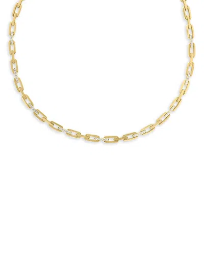Roberto Coin 18k Yellow Gold Navarra Diamond Open Chain Link Collar Necklace, 18