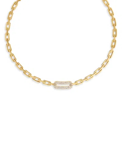 Roberto Coin 18k Yellow Gold Navarra Diamond Pave Chain Link Collar Necklace, 18