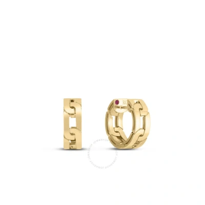 Roberto Coin 18k Yellow Gold Navarra Small Hoop Earrings - 8883149ayer0 In Yellow, Gold-tone