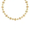 Roberto Coin 18k Yellow Gold Palazzo Ducale Diamond Satin Flower Collar Necklace, 16 In Gold