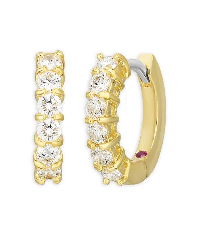 Roberto Coin 18k Yellow Gold Perfect Diamond Hoop Earrings