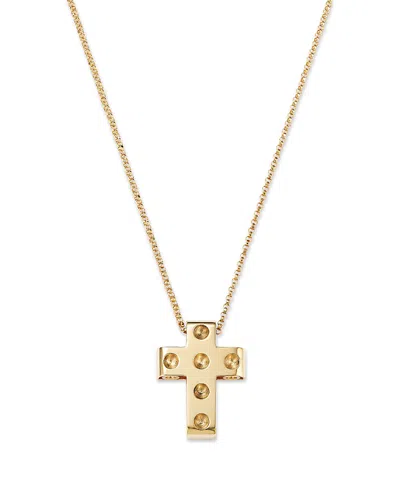 Roberto Coin 18k Yellow Gold Pois Moi Cross Necklace, 16