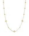 Roberto Coin 18k Yellow Gold Principessa Diamond Flower Chain Link Necklace, 16-18 In Gold