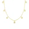Roberto Coin 18k Yellow Gold Seven-station Diamond Necklace 530011aychx0 In Yellow