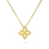 Roberto Coin 18k Yellow Gold Small Princess Flower Pendant Necklace In Yellow