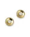 Roberto Coin 18k Yellow Gold Tiny Treasures Diamond Round Cut Stud Earrings In Gold