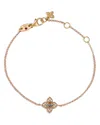 Roberto Coin 18k Yellow Gold Venetian Princess Carnevale Multi Gemstone & Diamond Flower Bracelet