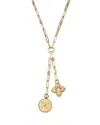 Roberto Coin 18k Yellow Gold Venetian Princess Diamond Flower & Disc Pendant Y Necklace, 15 In Gold