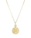 Roberto Coin 18k Yellow Gold Venetian Princess Diamond Medallion Pendant Necklace, 16-17 In Gold