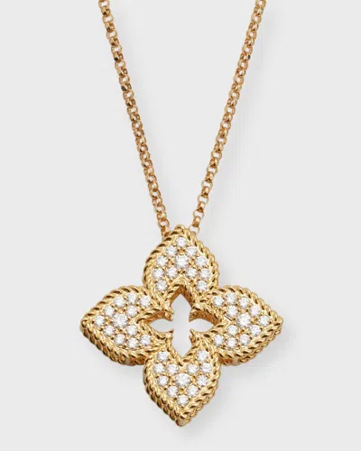 Roberto Coin 18k Yellow Gold Venetian Princess Diamond Pendant Necklace