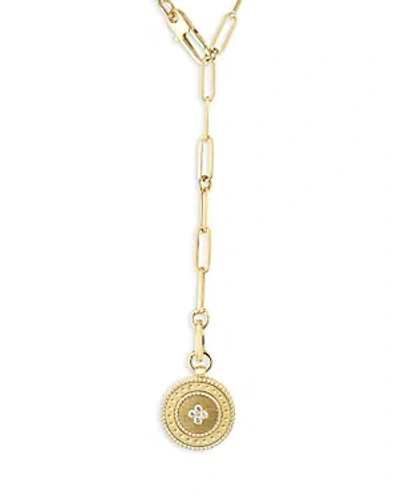 Roberto Coin 18k Yellow Gold Venetian Princess Diamond Small Medallion Pendant