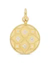 Roberto Coin 18k Yellow Gold Venetian Princess Medallion White Diamond Pendant, 0.25 Ct. T. W. In Gold