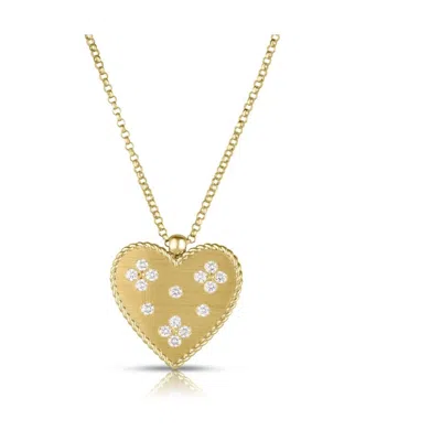 Roberto Coin 18k Yellow Gold Venetian Princess Medium Heart Medallion Necklace