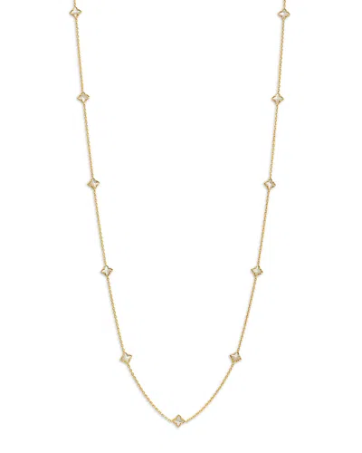 Roberto Coin 18k Yellow Gold Venetian Princess Mother Of Pearl Flower Long Statement Necklace, 36