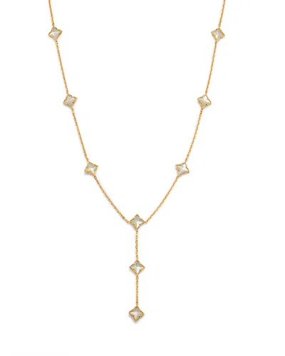 Roberto Coin 18k Yellow Gold Venetian Princess Mother Of Pearl Lariat Necklace, 15-17 In Purple