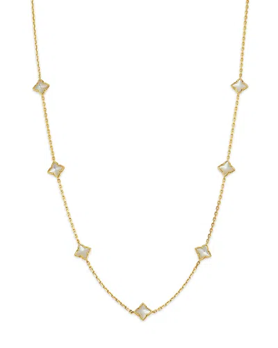 Roberto Coin 18k Yellow Gold Venetian Princess Mother Of Pearl Station Necklace, 16-18