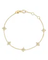 Roberto Coin 18k Yellow Gold Diamonds By The Inch Five Station Bracelet In Gold