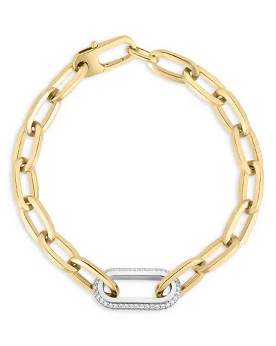 Roberto Coin 18k Yellow Gold White Oro Diamond (0.78 Ct. T. W) Classic Bracelet