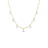 Roberto Coin 18k Yellow/white Gold Diamonds By The Inch Dangling Dogbone Necklace - 002133ajchx0 In Gold