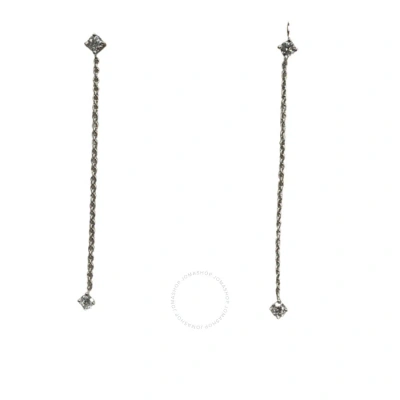 Roberto Coin 18kt White Gold Drop Down Earring 0.39 Cttw In Metallic