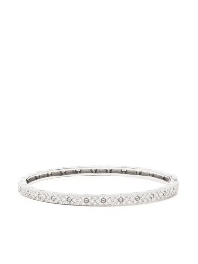 Roberto Coin 18kt White Gold Pois Moi Luna Diamond Bracelet In Silver