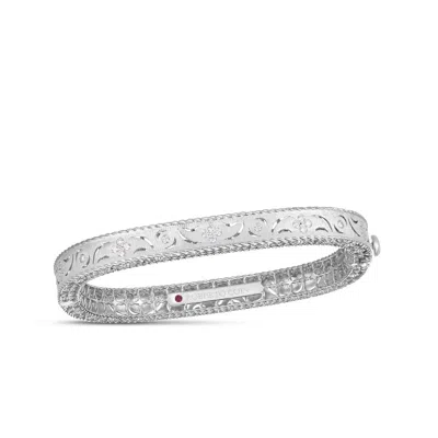Roberto Coin .34ctw Diamond Princess Bangle - 7773727awbax In Silver