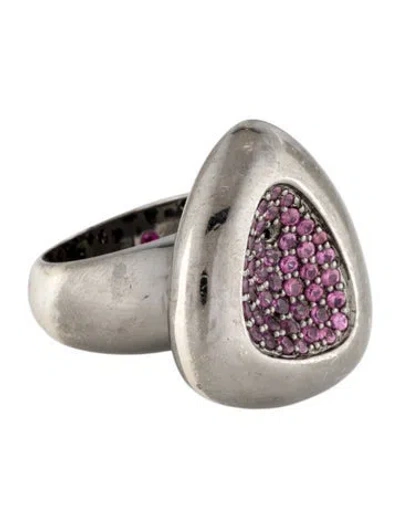 Pre-owned Roberto Coin Amethyst Capri Plus Cocktail Ring In Multi