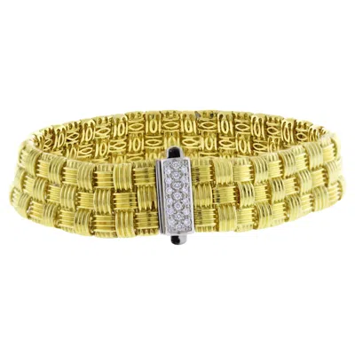 Pre-owned Roberto Coin Appassionata Three Row Bracelet In Multi