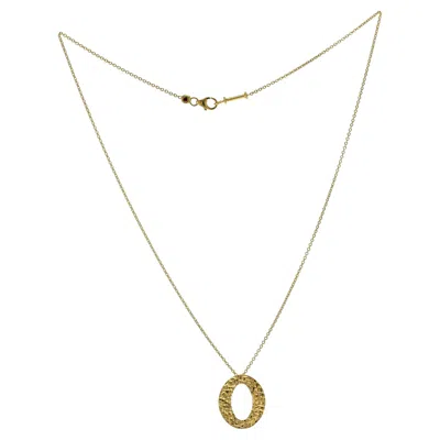 Pre-owned Roberto Coin Auth  18k Yellow Gold Chic & Shine Oval Necklace Size 17"