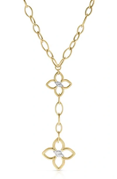 ROBERTO COIN ROBERTO COIN CIALOMA PAVÉ DIAMOND FLOWER Y-NECKLACE