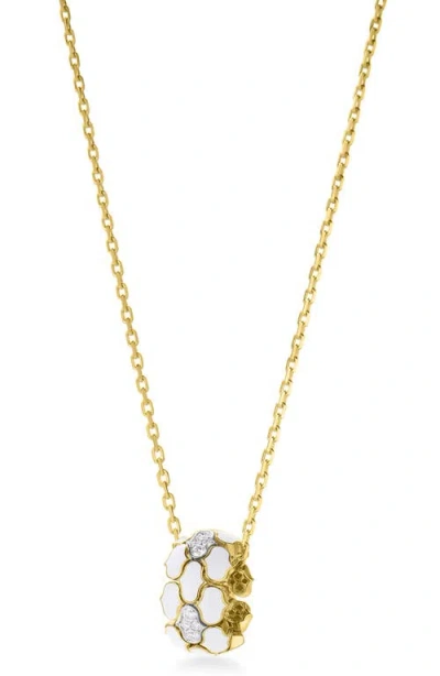 Roberto Coin Cobra Diamond & Enamel Rondelle Necklace In Gold
